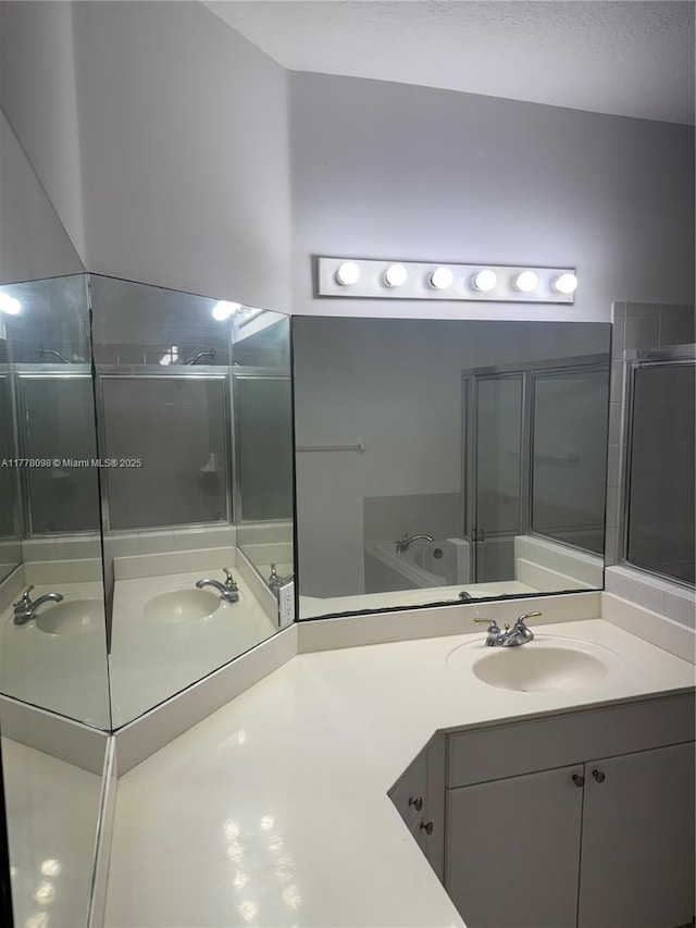 5031 SW 135th Ave Unit 5031, Miramar, FL 33027 - full bathroom with a bath, vanity, and a shower with door