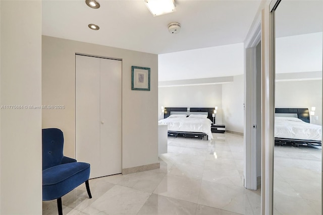 4000 Island Blvd Unit 402, Aventura, FL 33160 - bedroom featuring a closet, recessed lighting, and baseboards
