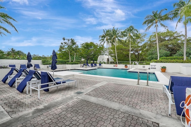 4000 Island Blvd Unit 402, Aventura, FL 33160 - pool featuring a patio area and fence