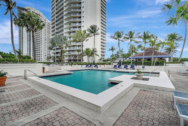 4000 Island Blvd Unit 402, Aventura, FL 33160 - community pool with a patio and a gazebo