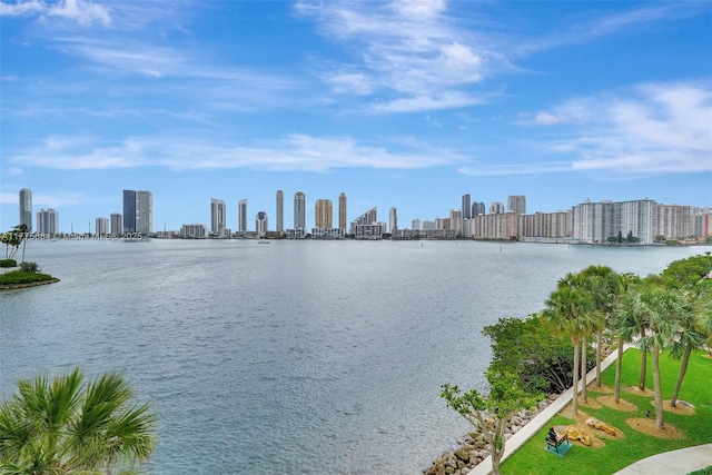 4000 Island Blvd Unit 402, Aventura, FL 33160 - property view of water featuring a view of city