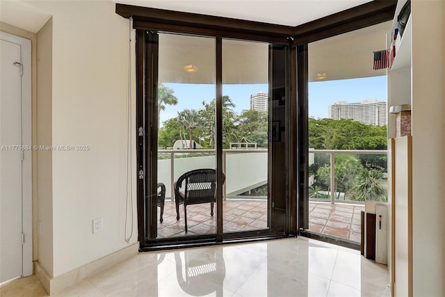 4000 Island Blvd Unit 402, Aventura, FL 33160 - doorway to outside featuring a wall of windows