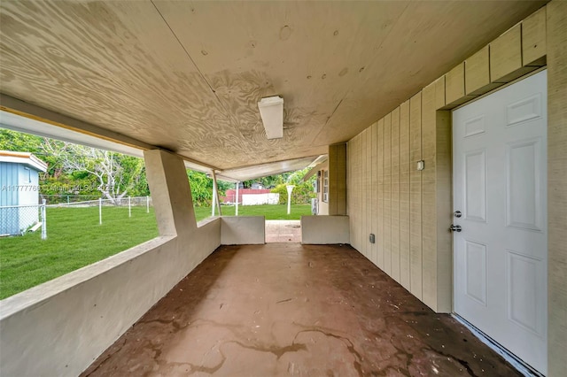 view of patio / terrace featuring fence