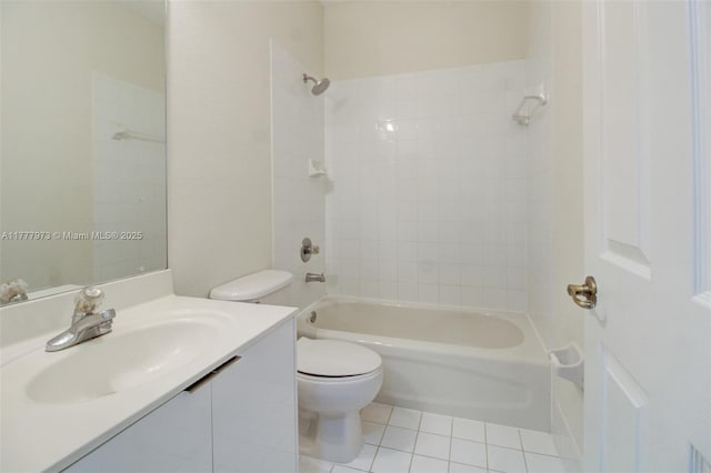 12376 SW 126th Ave Unit 12376, Miami, FL 33186 - bathroom with toilet, vanity, tile patterned floors, and shower / bathtub combination