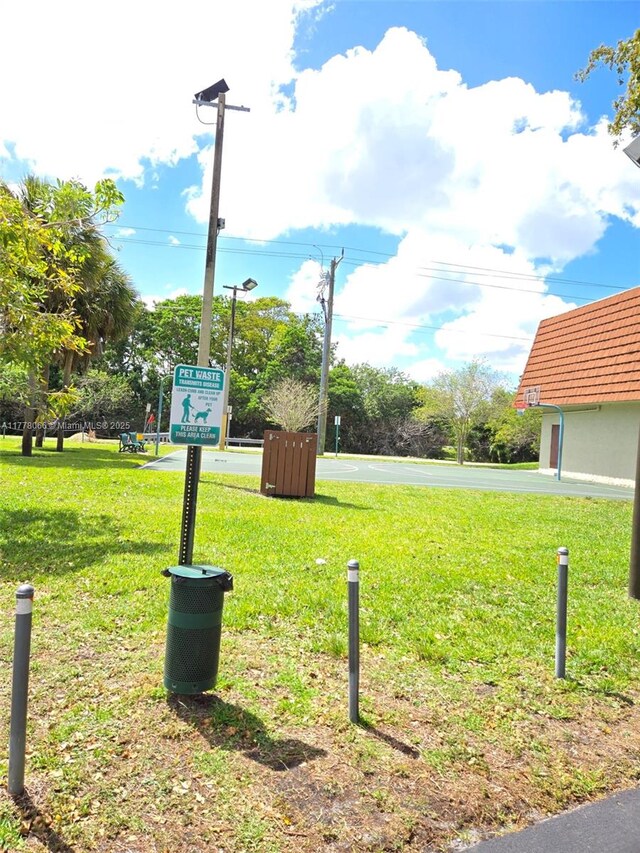 view of community with a yard