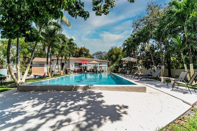 community pool featuring a patio area