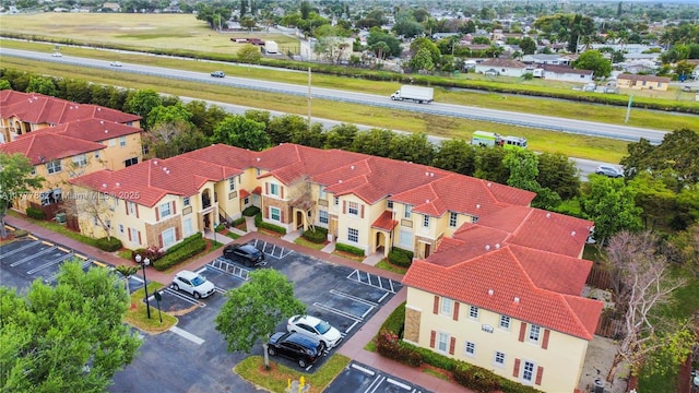 bird's eye view with a residential view