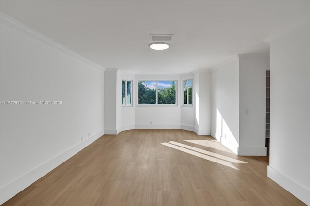 852 Heritage Dr, Weston, FL 33326 - unfurnished room with crown molding, light wood-type flooring, and baseboards