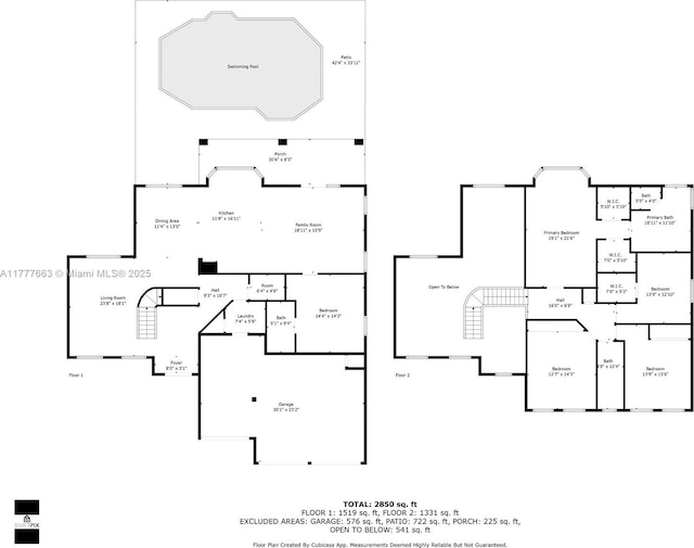 852 Heritage Dr, Weston, FL 33326 - floor plan / room layout