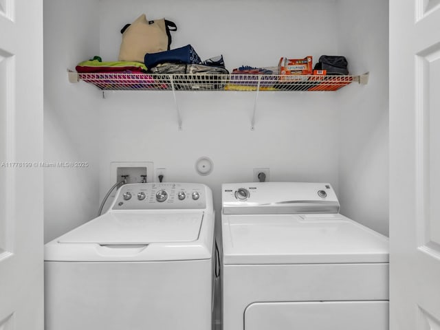 laundry room featuring laundry area and washer and dryer