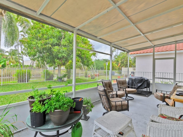 view of sunroom / solarium