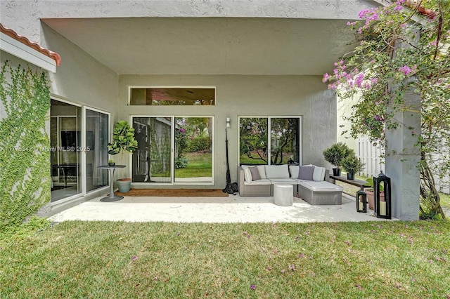 view of patio / terrace featuring an outdoor hangout area