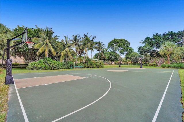 view of basketball court with community basketball court