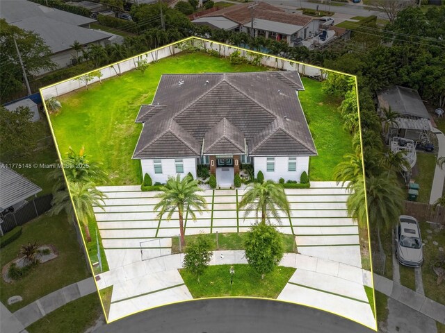 5815 SW 107th Pl, Miami, FL 33173 - view from above of property featuring property parcel outlined