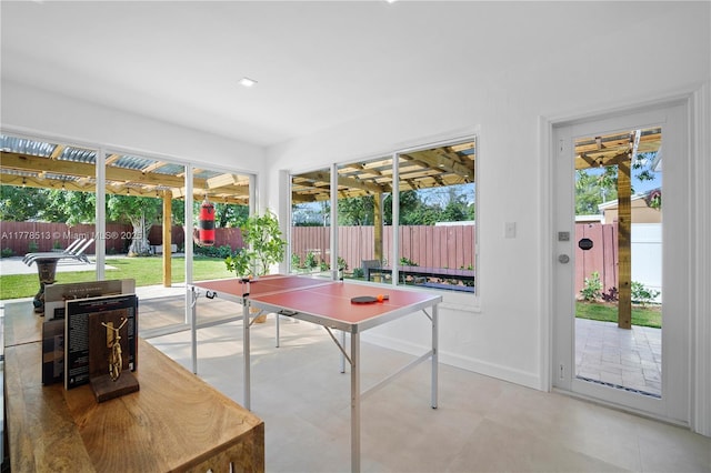 playroom featuring baseboards