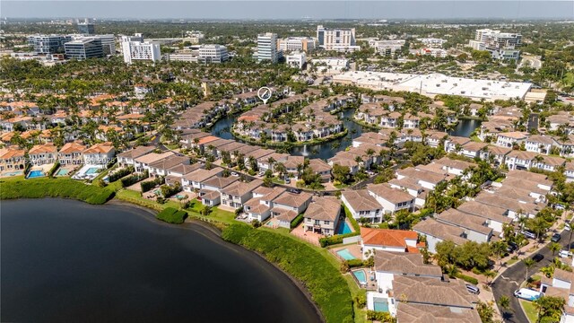 3106 NE 210th Ter, Aventura, FL 33180 - aerial view of property and surrounding area with a large body of water, nearby urban area, and nearby suburban area
