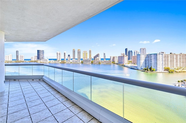 2600 E Island Blvd Unit 1704, Aventura, FL 33160 - balcony with a view of skyline and a water view