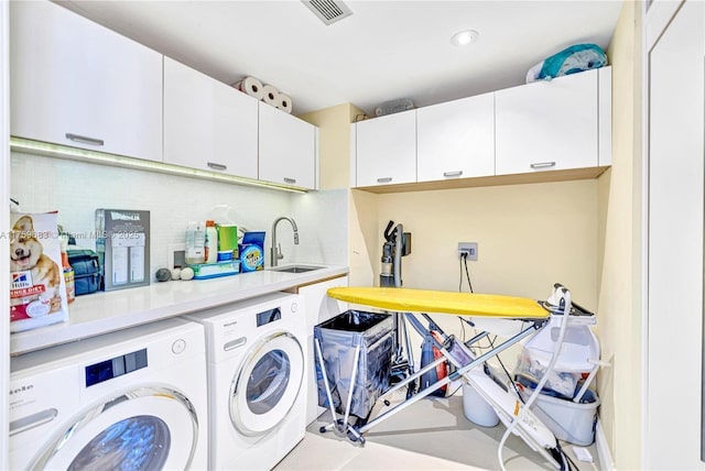 2600 E Island Blvd Unit 1704, Aventura, FL 33160 - washroom with washing machine and dryer and cabinet space