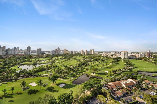 20355 NE 34th Ct Unit 2326, Aventura, FL 33180 - drone / aerial view of skyline, a large body of water, and a golf club
