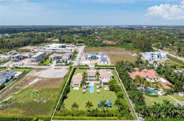 aerial view featuring a residential view