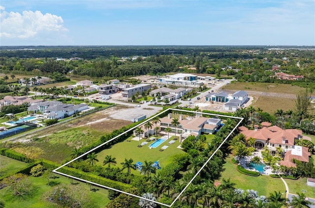 birds eye view of property featuring a residential view