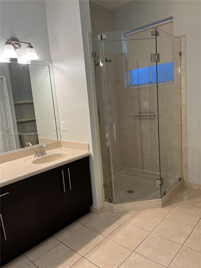 977 SW 153rd Path, Miami, FL 33194 - full bathroom featuring tile patterned flooring, vanity, and a stall shower