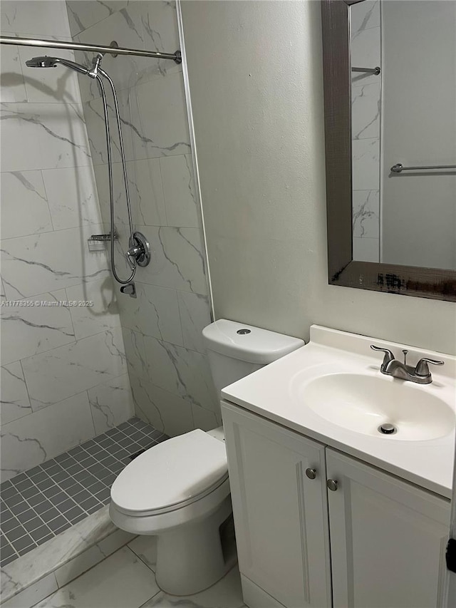 977 SW 153rd Path, Miami, FL 33194 - full bath featuring marble finish floors, vanity, a marble finish shower, and toilet