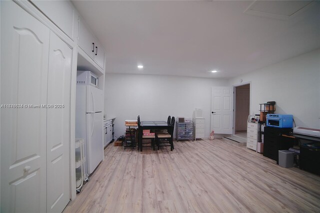14426 NW 88th Ave, Miami Lakes, FL 33018 - dining room with light wood finished floors and recessed lighting