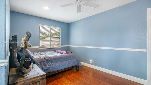 2269 Quail Roost Dr, Weston, FL 33327 - bedroom featuring wood finished floors, baseboards, and ceiling fan