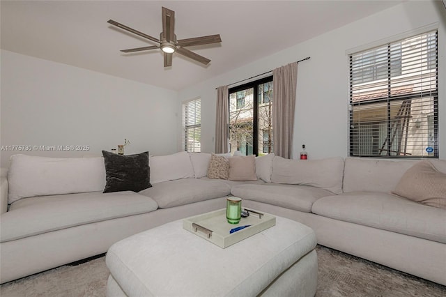 1091 NW 33rd Ct, Pompano Beach, FL 33064 - living room with a ceiling fan