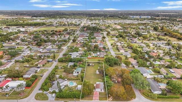 bird's eye view with a residential view