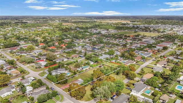 aerial view featuring a residential view