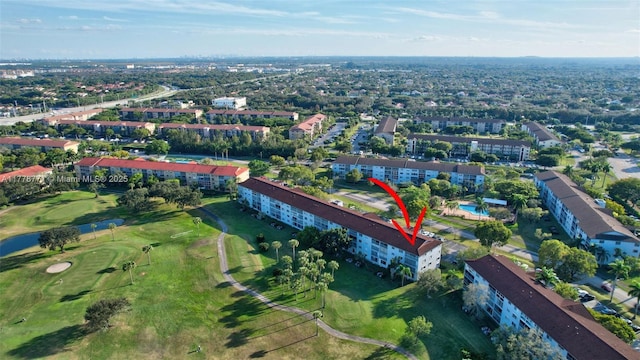 12701 SW 13th St Unit 301F, Pembroke Pines, FL 33027 - bird's eye view featuring view of golf course