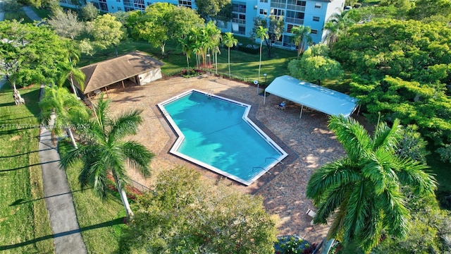 12701 SW 13th St Unit 301F, Pembroke Pines, FL 33027 - pool with fence and an outdoor structure