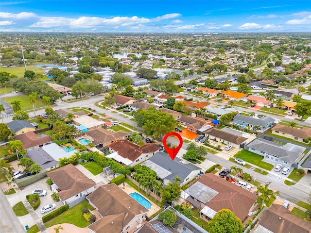drone / aerial view featuring a residential view