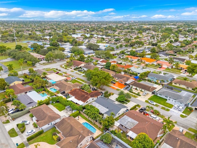 aerial view featuring a residential view