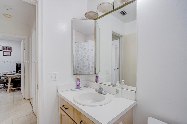 10610 SW 203rd Ter, Cutler Bay, FL 33189 - full bathroom with tile patterned floors, visible vents, toilet, and vanity