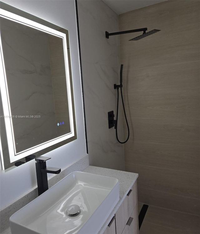 3242 NW 87th Ter, Miami, FL 33147 - bathroom featuring vanity and walk in shower
