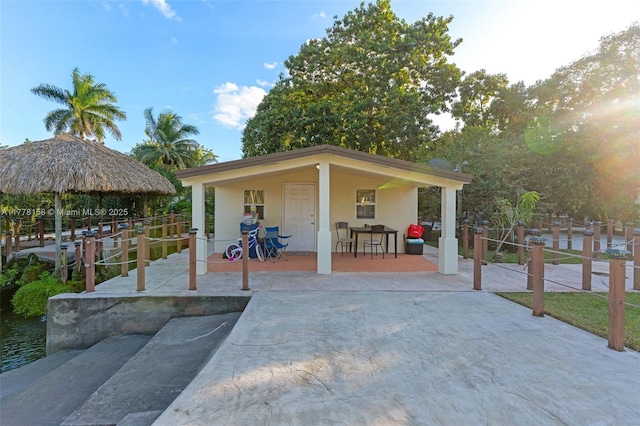 exterior space with fence