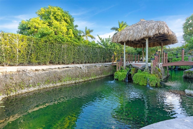 view of water feature