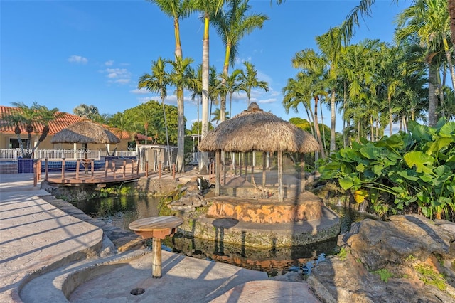 view of property's community featuring a gazebo