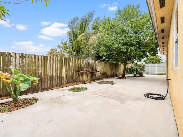 view of patio / terrace with a fenced backyard