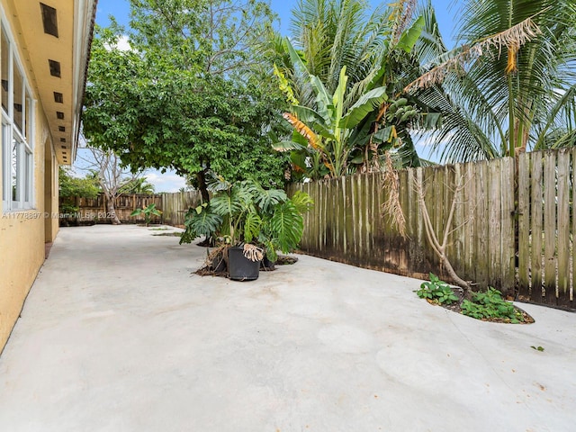 view of patio with a fenced backyard