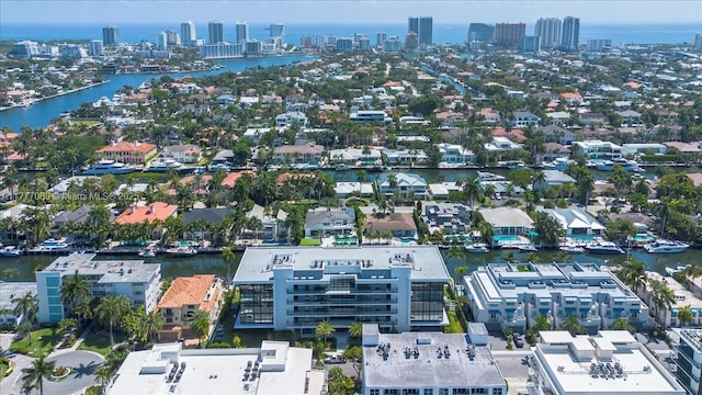 160 Isle Of Venice Dr Unit Ph2, Fort Lauderdale, FL 33301 - bird's eye view featuring a water view and a view of city