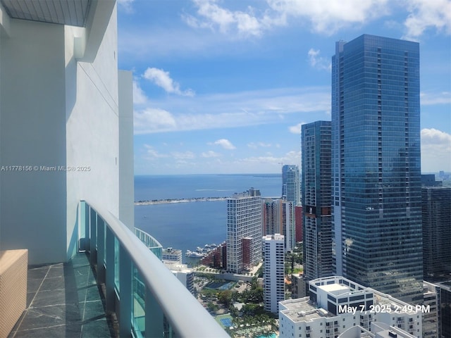 1331 Brickell Bay Dr Unit 2702, Miami, FL 33131 - balcony with a water view and a view of city