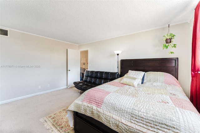1811 Jefferson St Unit 304, Hollywood, FL 33020 - bedroom featuring carpet, ornamental molding, and a textured ceiling