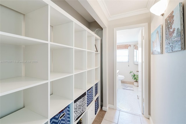 1811 Jefferson St Unit 304, Hollywood, FL 33020 - bathroom featuring ornamental molding and tile patterned flooring