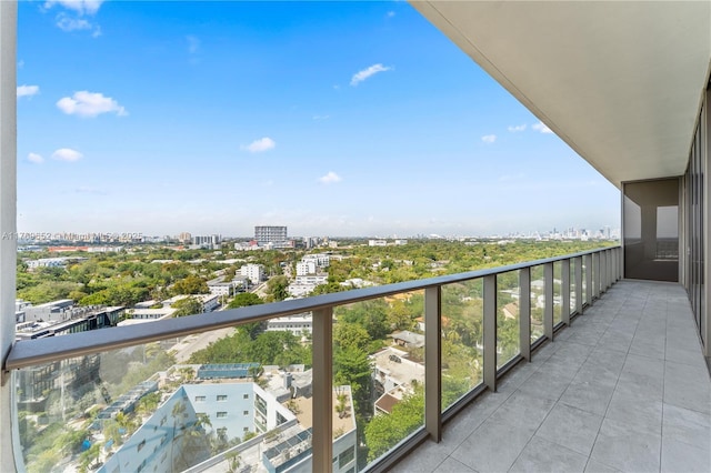 balcony with a view of city