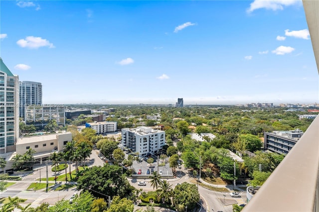 aerial view with a view of city