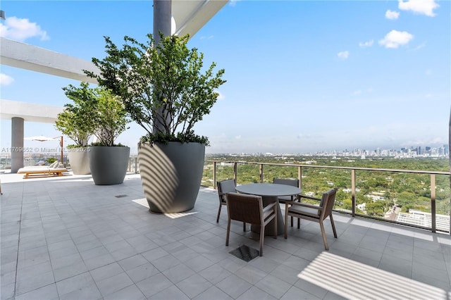 view of patio with outdoor dining area
